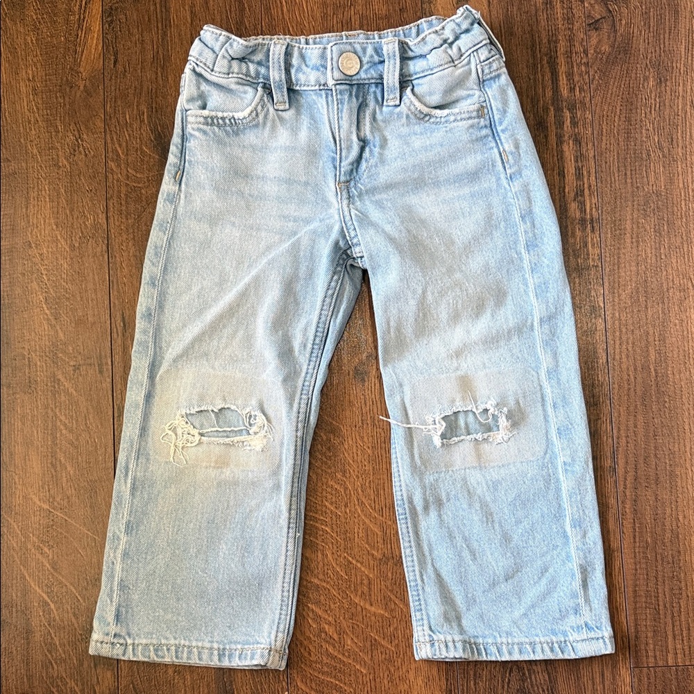 H&M Light Wash Kids Jeans with Distressed Knees